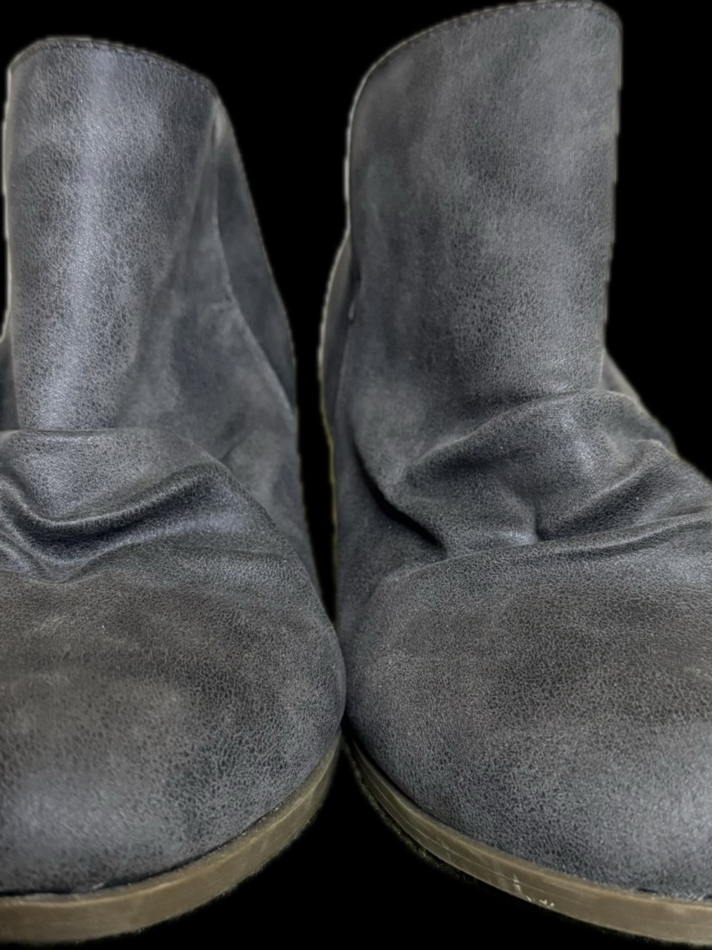Gray Slouchy Scrunch Booties in 8W